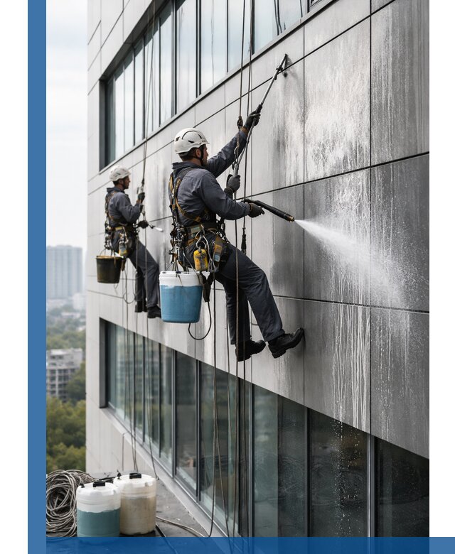 Профессиональная мойка вентилируемых фасадов в Воскресенске