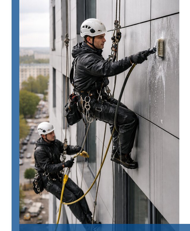Профессиональная мойка фасада из композита в Воскресенске