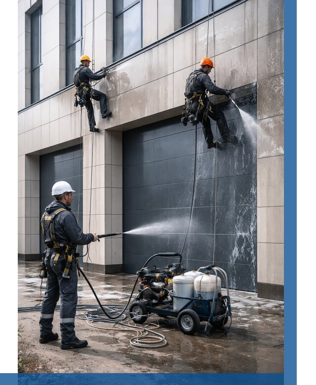 Послестроительная мойка фасада в Воскресенске от 310 р. | ВЫСОТНИК-Вск