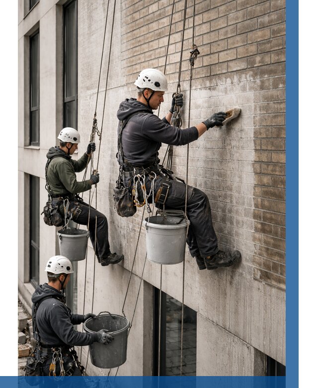 Удаление высолов с фасада в Воскресенске от 258 р. | ВЫСОТНИК-Вск