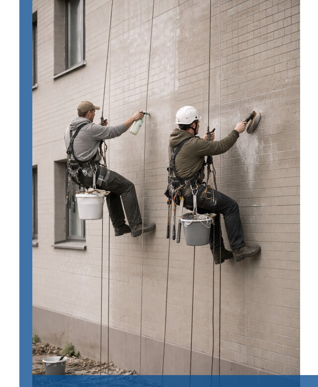 Удаление высолов с фасада зданий в Воскресенске без повреждений и следов