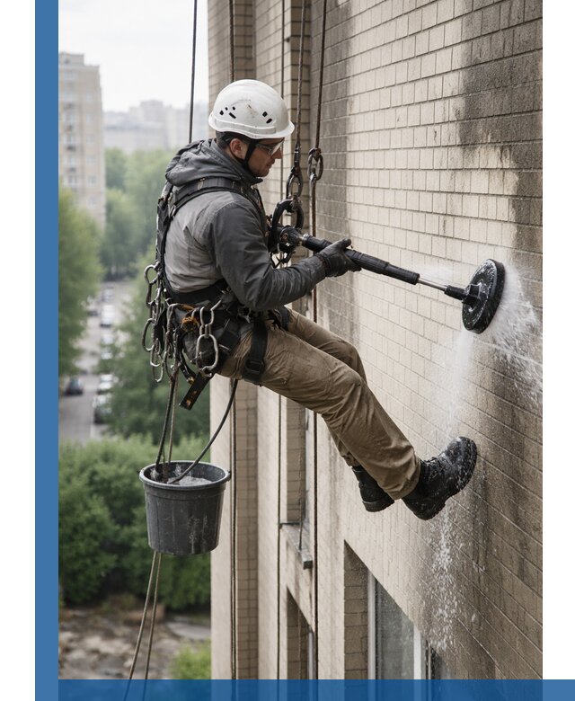 Очистка фасада от копоти в Воскресенске профессионально и безопасно