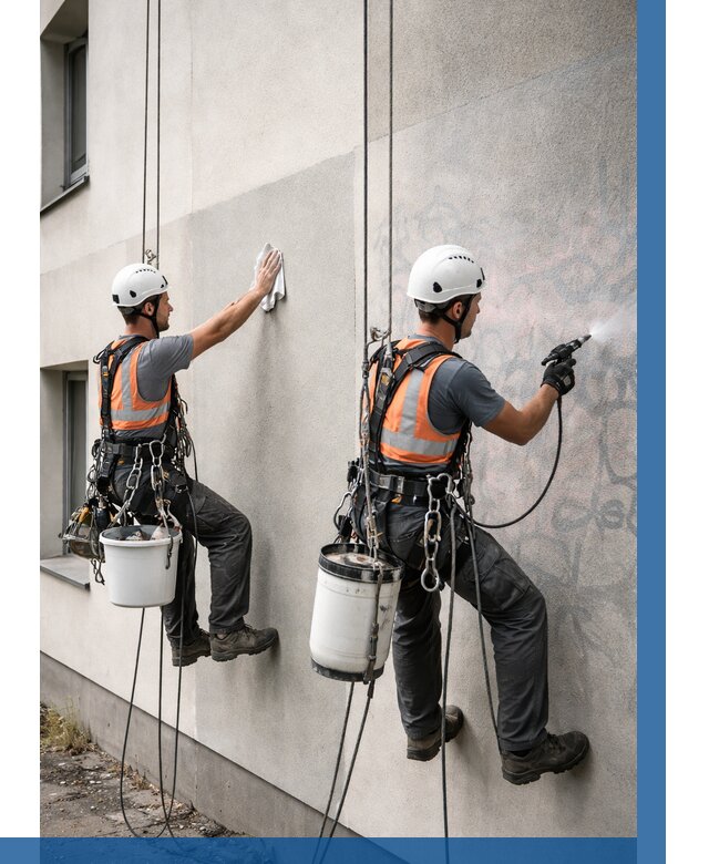 Антиграффити покрытие фасада в Воскресенске от 620 р. | ВЫСОТНИК-Вск