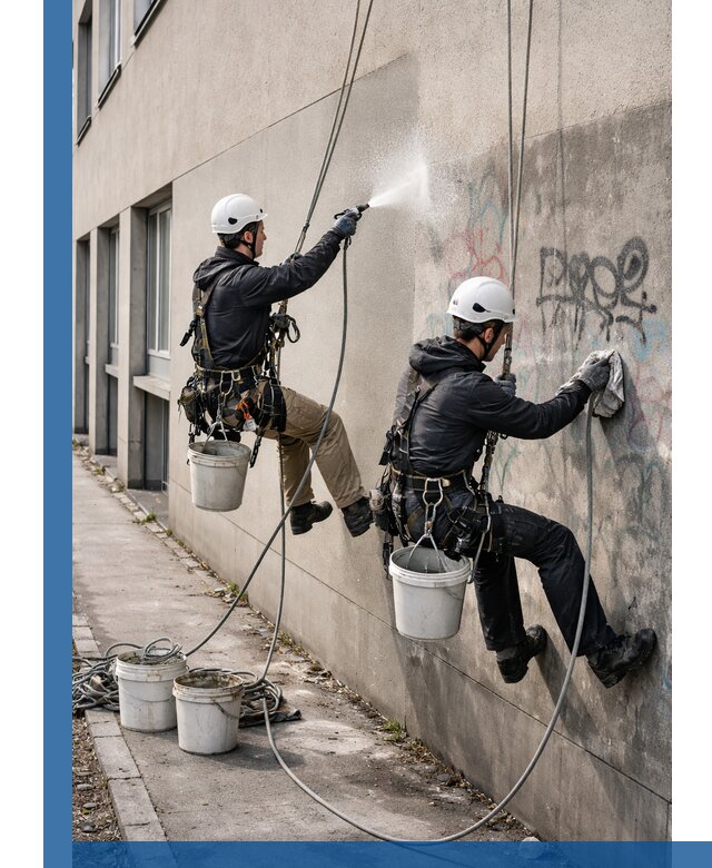 Антиграффити покрытие фасада с защитой от надписей в Воскресенске