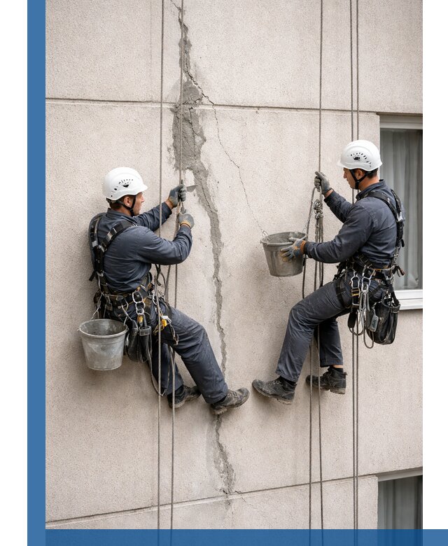 Заделка трещин на фасаде в Воскресенске с гарантийным ремонтом