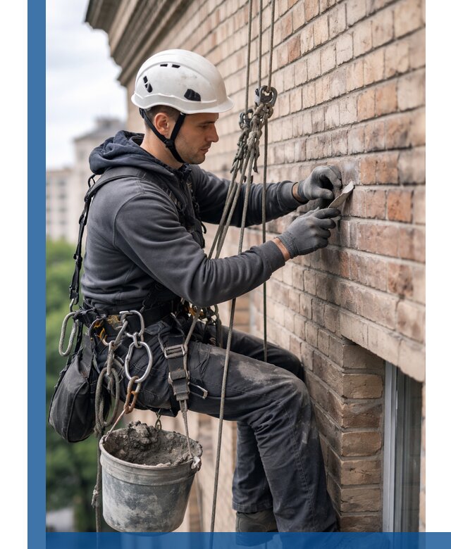 Качественный ремонт кирпичной кладки фасада в Воскресенске с гарантией