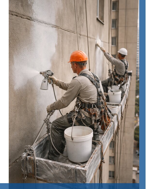 Грунтовка фасада на высоте в Воскресенске от 124 р. | ВЫСОТНИК-Вск