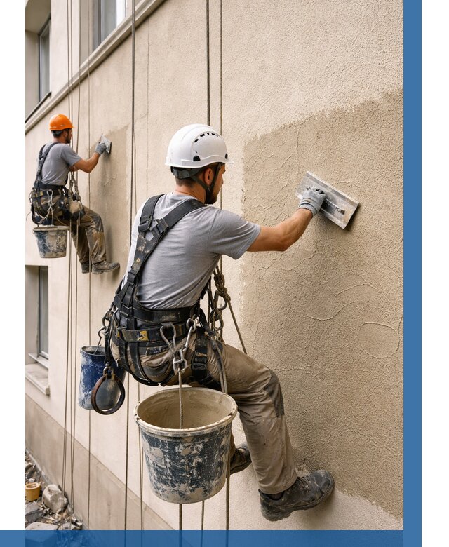 Декоративная штукатурка фасада в Воскресенске от 1241 р. | ВЫСОТНИК-Вск