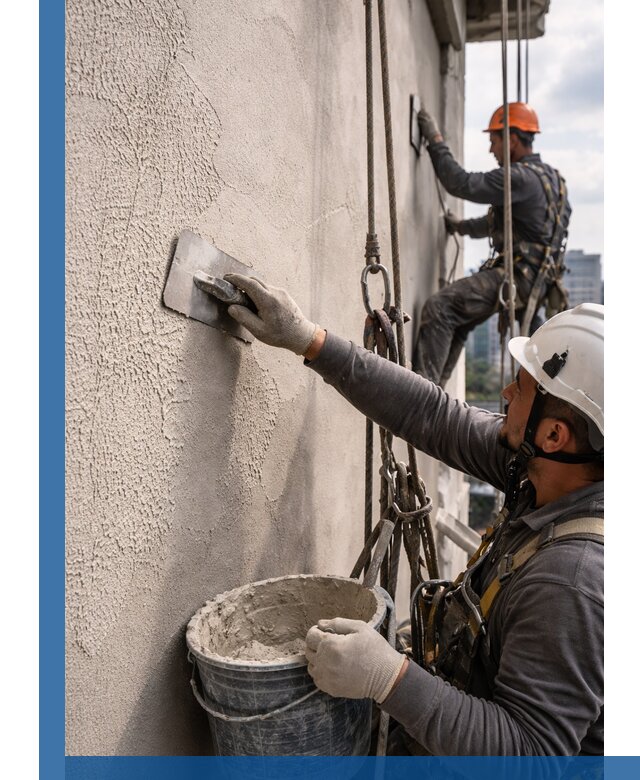 Декоративная штукатурка фасада с утеплением и защитой в Воскресенске