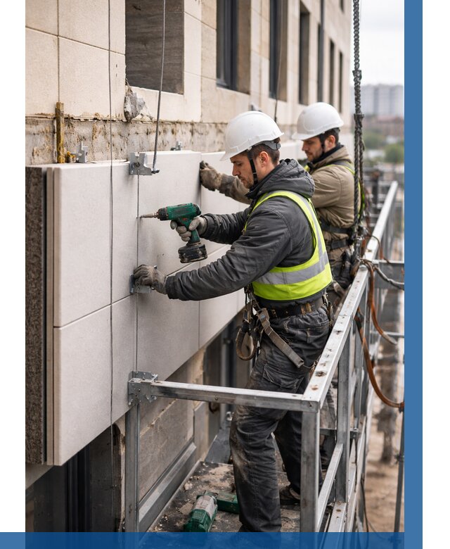 Монтаж фасадных термопанелей в Воскресенске от 1551 р. | ВЫСОТНИК-Вск