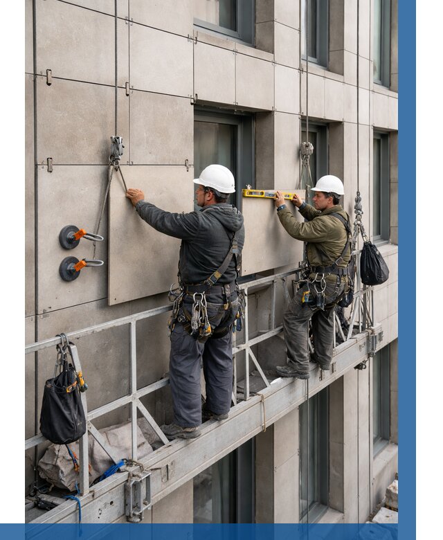 Монтаж керамогранита на фасад в Воскресенске от 2585 р. | ВЫСОТНИК-Вск