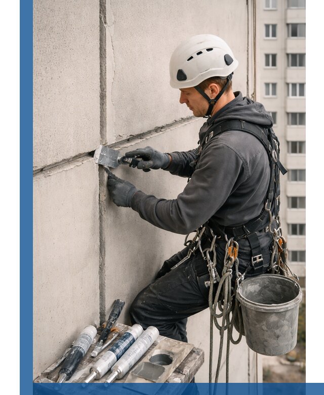 Ремонт межпанельных швов в Воскресенске герметизация и восстановление
