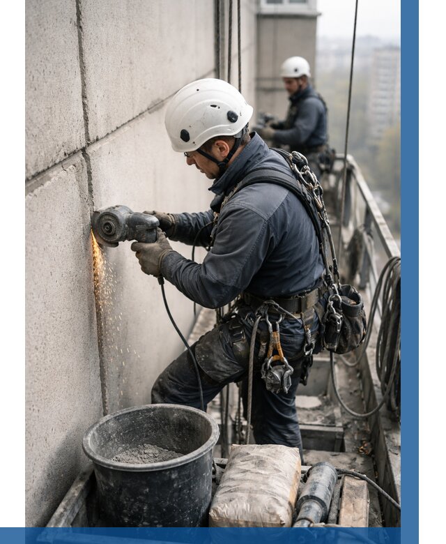 Штробление межпанельных швов в Воскресенске от 1241 р. | ВЫСОТНИК-Вск