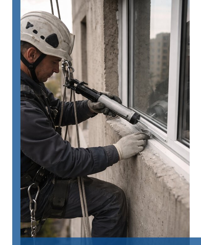 Герметизация оконных швов снаружи в Воскресенске профессионально