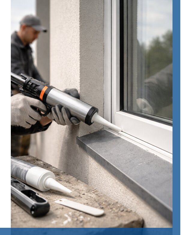 Герметизация монтажных швов окон в Воскресенске от 672 р. | ВЫСОТНИК-Вск