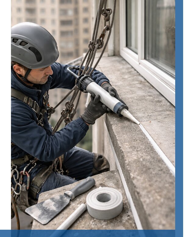 Герметизация балконного козырька в Воскресенске от 4652 р. | ВЫСОТНИК-Вск