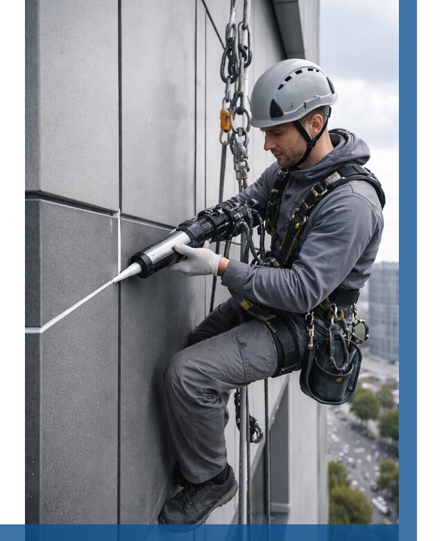 Герметизация стыков фасадных панелей в Воскресенске от 6720 р.| ВЫСОТНИК-Вск