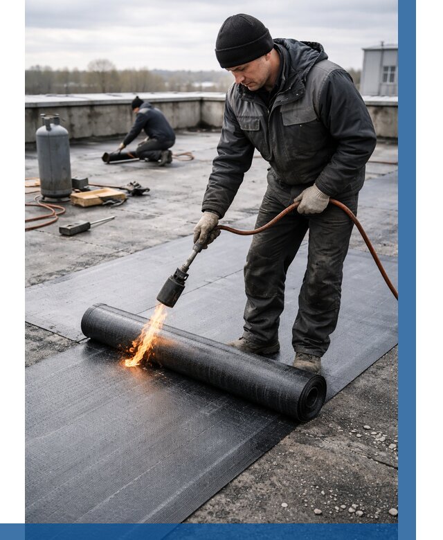 Ремонт наплавляемой кровли в Воскресенске от 724 р. | ВЫСОТНИК-Вск