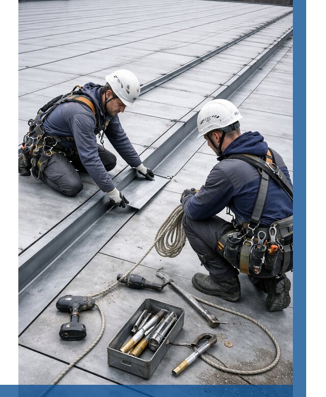 Ремонт фальцевой кровли в Воскресенске от 724 р. | ВЫСОТНИК-Вск