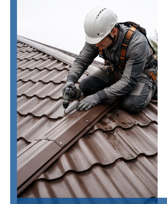 Ремонт металлочерепицы на крыше в Воскресенске профессионально