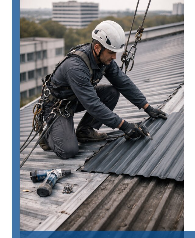 Ремонт профнастила на кровле в Воскресенске, работы под ключ