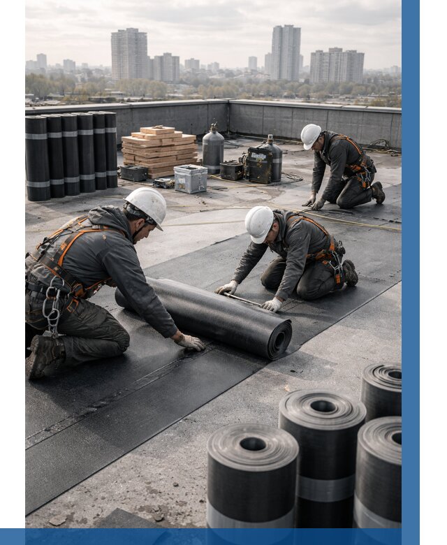 Монтаж мягкой кровли под ключ в Воскресенске от 465 р. | ВЫСОТНИК-Вск