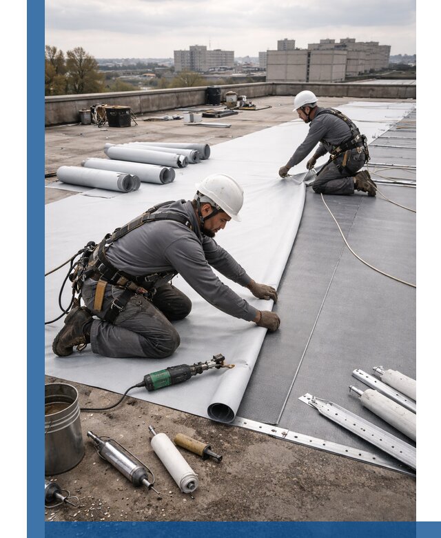 Монтаж мембранной кровли в Воскресенске для промышленных зданий