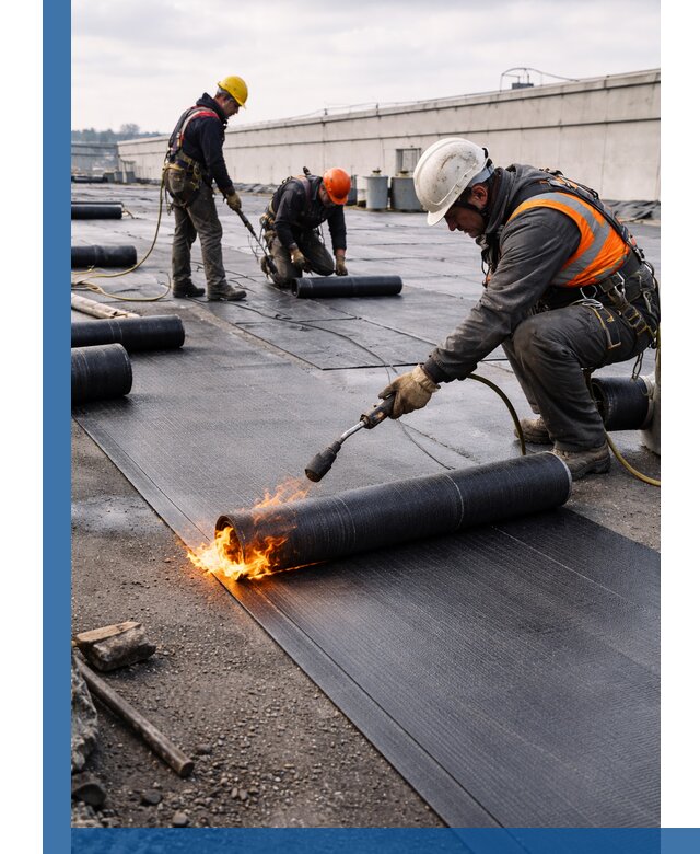 Монтаж наплавляемой кровли в Воскресенске профессионально