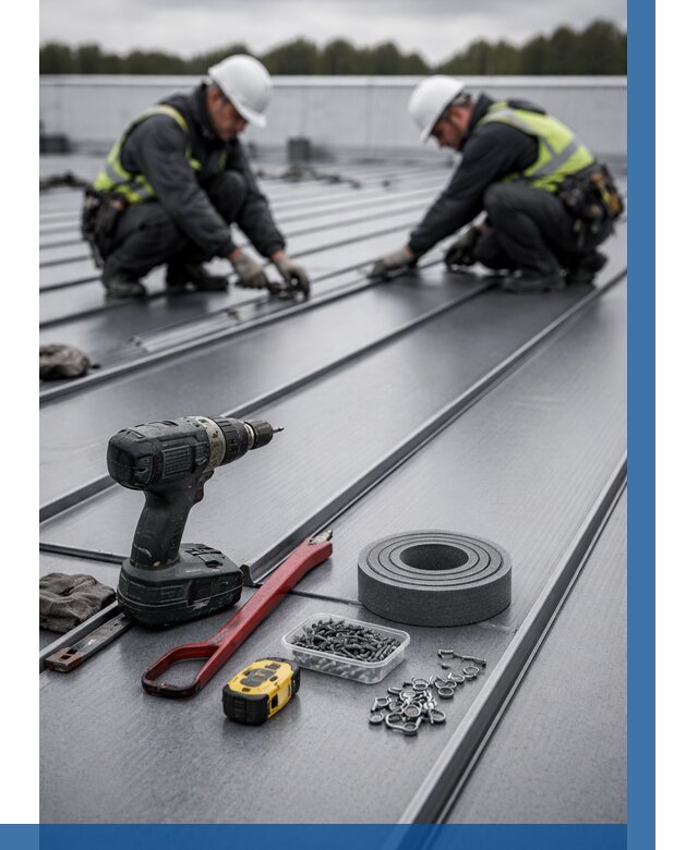 Монтаж фальцевой кровли в Воскресенске от 1861 р. | ВЫСОТНИК-Вск