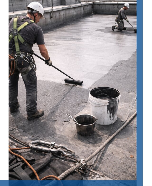 Гидроизоляция кровли жидкой резиной в Воскресенске от 517 р. | ВЫСОТНИК-Вск