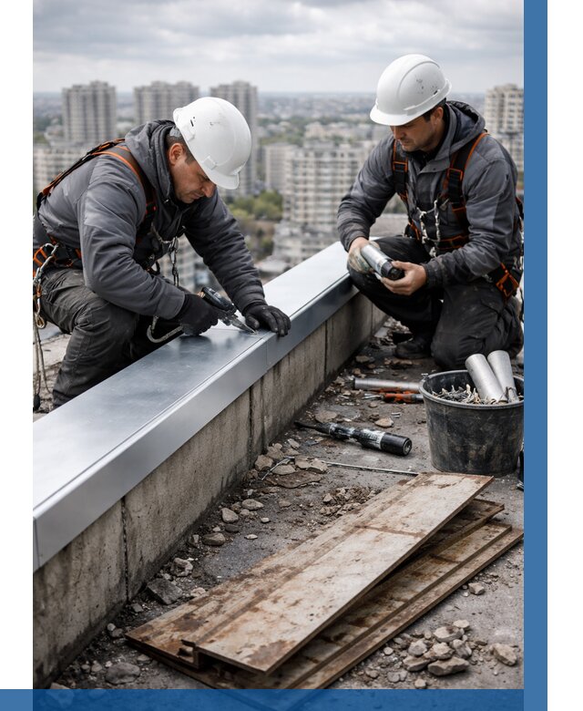 Замена парапетных крышек под ключ в Воскресенске от 1241 р. | ВЫСОТНИК-Вск