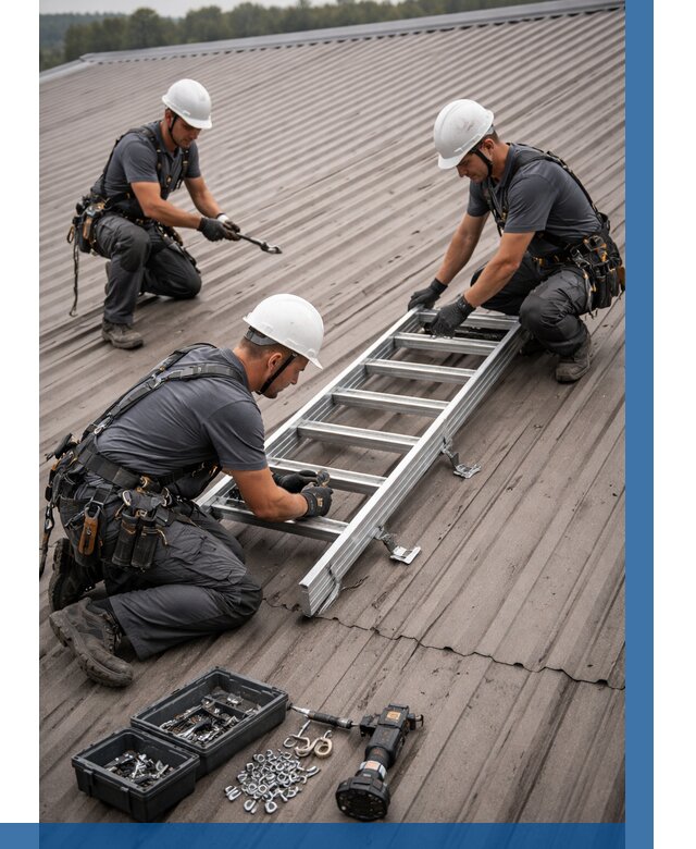 Монтаж кровельной лестницы в Воскресенске от 4652 р. | ВЫСОТНИК-Вск