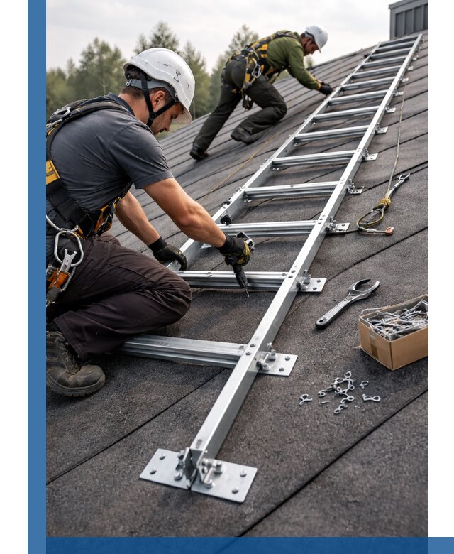 Профессиональный монтаж кровельной лестницы в Воскресенске под ключ