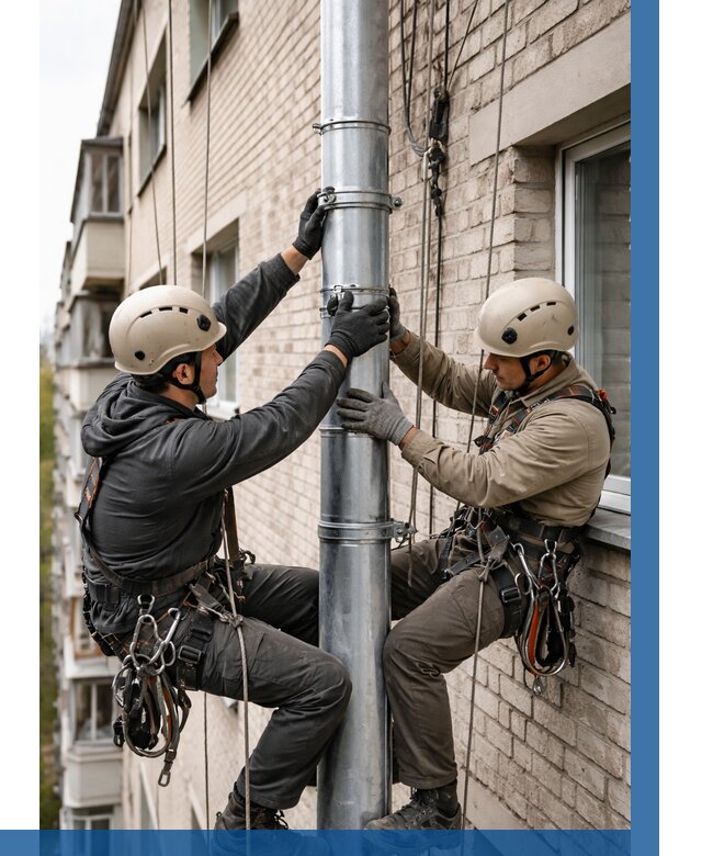 Замена водосточных труб в Воскресенске от 6720 р. | ВЫСОТНИК-Вск