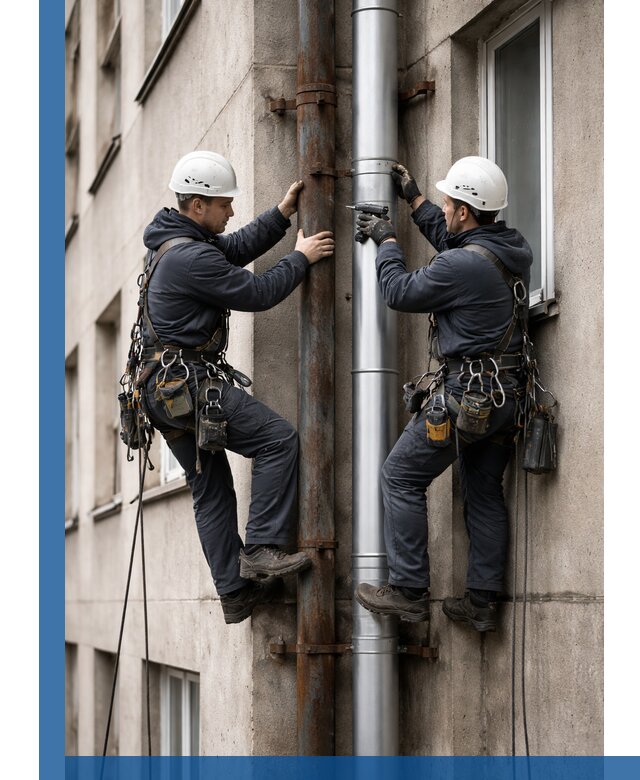 Замена водосточных труб в Воскресенске: монтаж и демонтаж под ключ