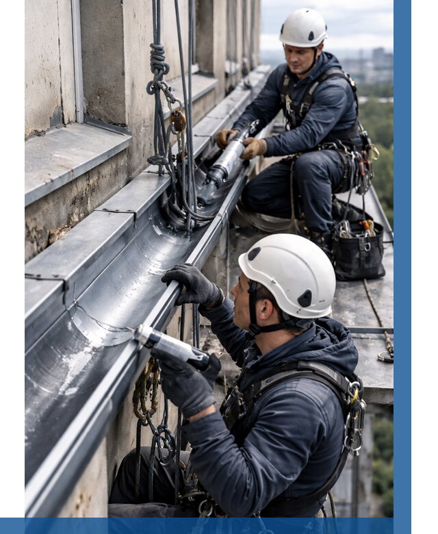 Ремонт водосточных желобов в Воскресенске от 6720 р. | ВЫСОТНИК-Вск