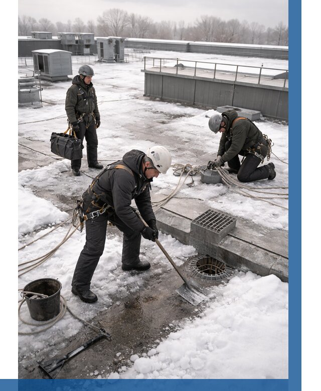 Абонентское обслуживание кровли зимой в Воскресенске от 8270 р. | ВЫСОТНИК-Вск