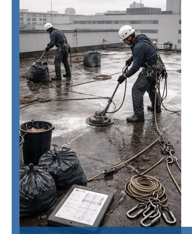 Плановая очистка кровли по графику в Воскресенске для безопасности