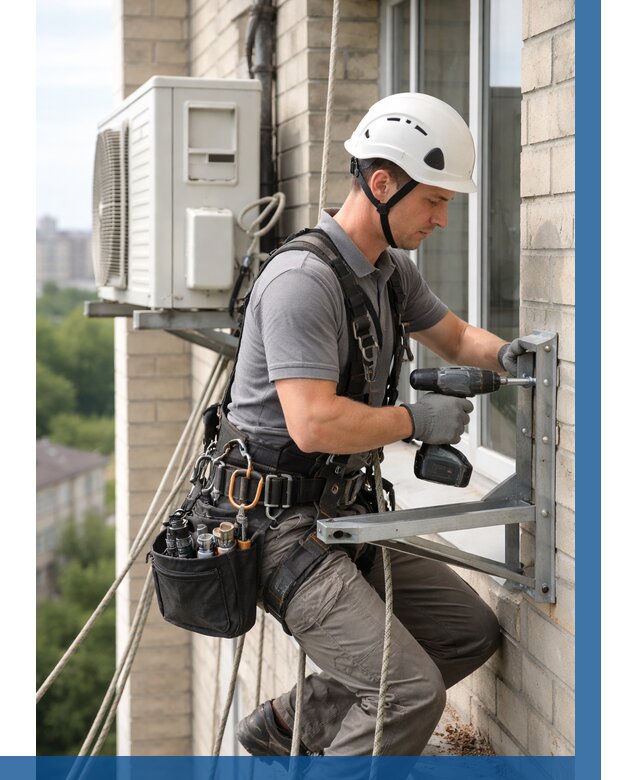 Установка кронштейнов кондиционера в Воскресенске от 3618 р. | ВЫСОТНИК-Вск