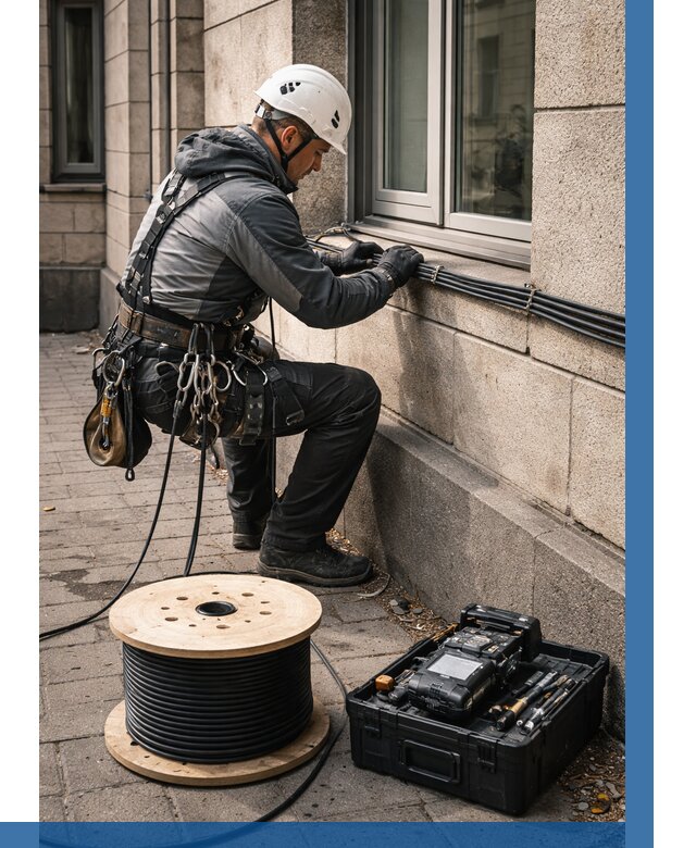 Прокладка оптоволоконного кабеля в Воскресенске от 827 р. | ВЫСОТНИК-Вск