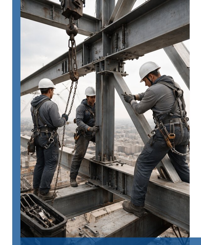 Профессиональный монтаж металлоконструкций на высоте в Воскресенске