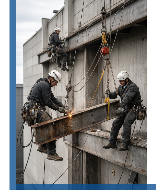 Демонтаж металлоконструкций на высоте в Воскресенске под ключ