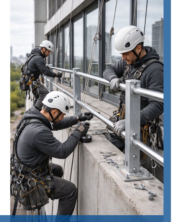 Монтаж ограждений на высоте в Воскресенске, от 1241 р. | ВЫСОТНИК-Вск