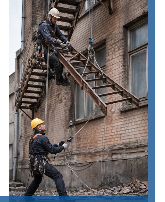 Демонтаж пожарной лестницы в Воскресенске от 12406 р. | ВЫСОТНИК-Вск