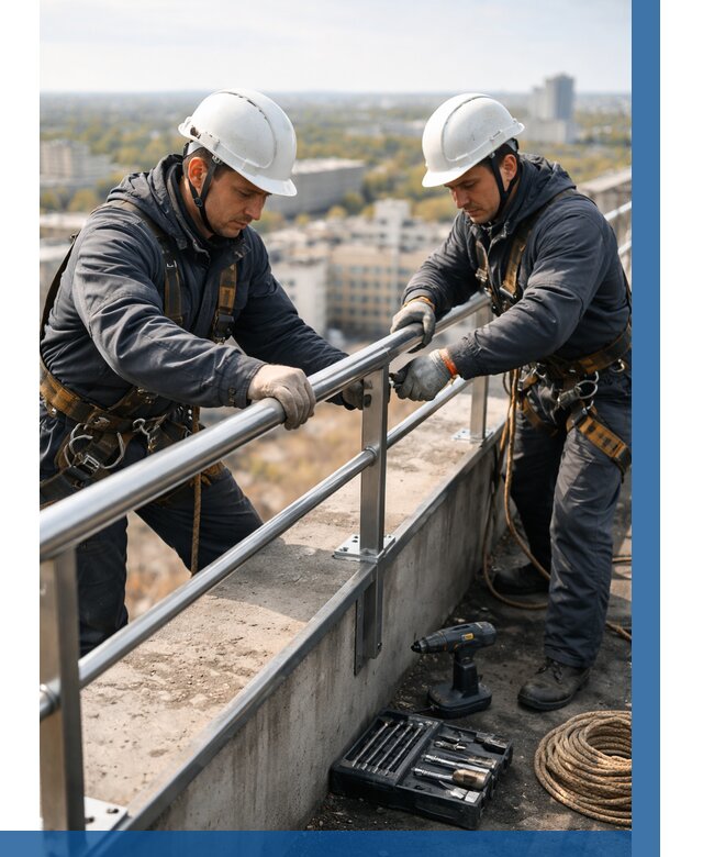 Монтаж перил на высоте в Воскресенске от 2585 р. | ВЫСОТНИК-Вск