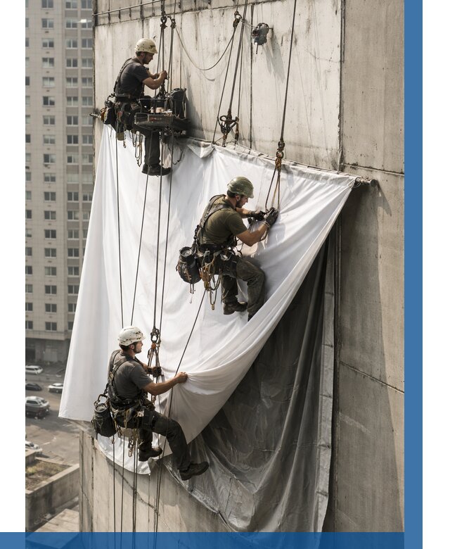 Замена баннерного полотна в Воскресенске от 6720 р. | ВЫСОТНИК-Вск—заказать