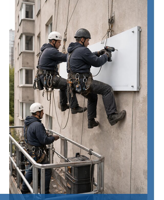 Монтаж табличек и указателей в Воскресенске от 3618 р. | ВЫСОТНИК-Вск