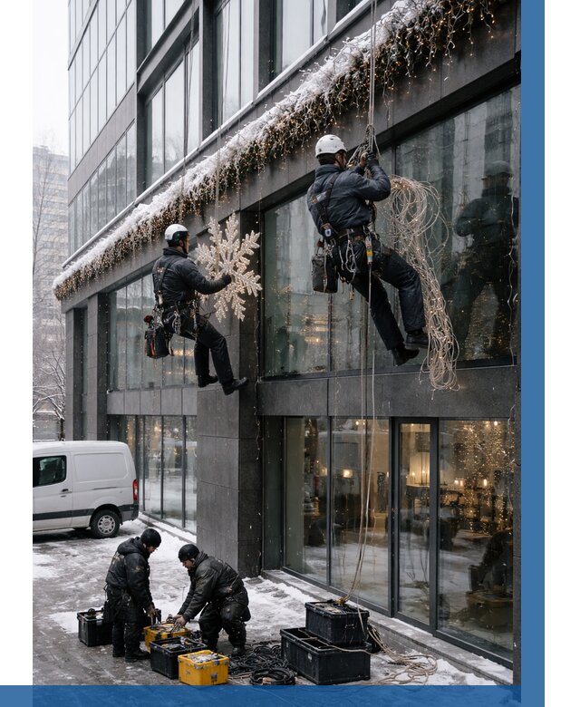 Демонтаж новогоднего оформления в Воскресенске от 5686 р. | ВЫСОТНИК-Вск