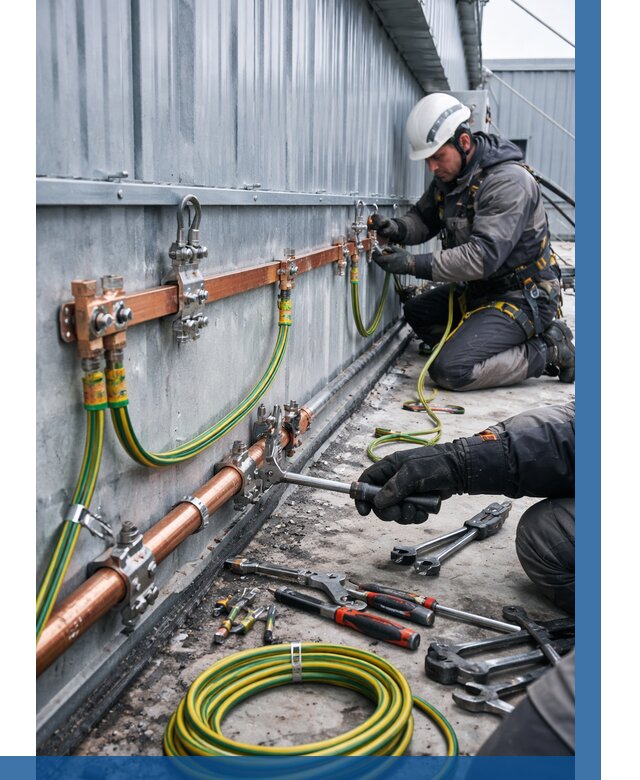 Монтаж заземления здания в Воскресенске от 25845 р. | ВЫСОТНИК-Вск