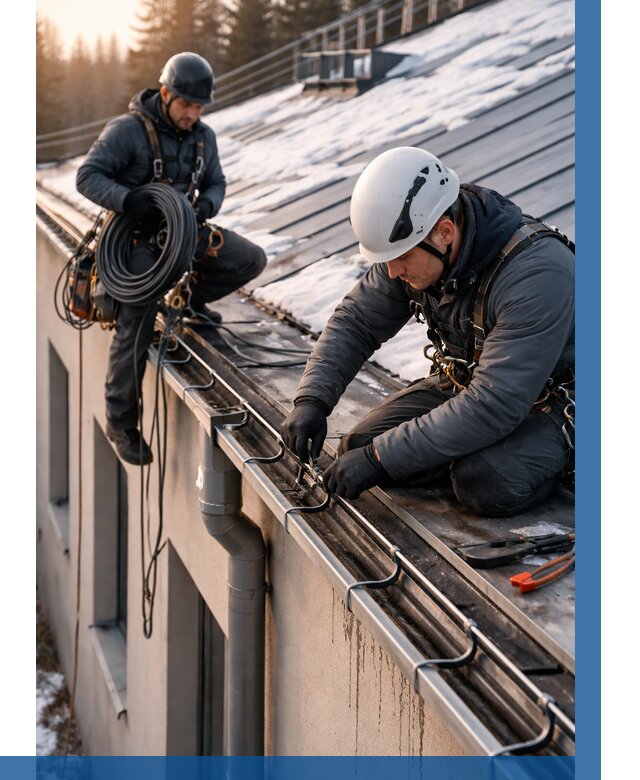 Монтаж греющего кабеля на кровле в Воскресенске от 465 р. | ВЫСОТНИК-Вск